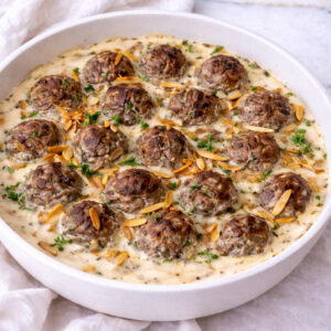 kofta met tahini saus uit de oven