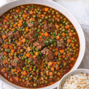 erwtenstoof met groenten &vlees